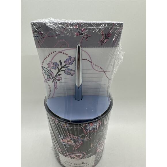 Vera Bradley Pen Cup And Notepad Set In Felicity Paisley NIP - Picture 3 of 5
